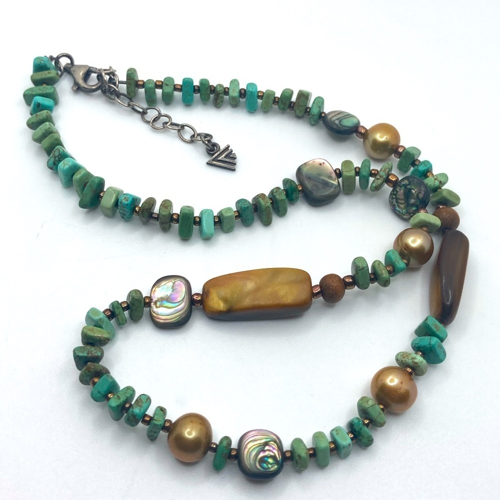 Silpada Sterling Howlite Pearl & MOP Necklace 18” + 2”’Extender